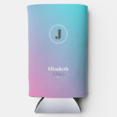 パステルカラーのミニマルデザイン スリム缶クーラー (正面)