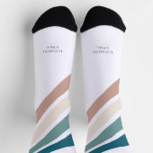 パステルカラーのミニマルデザイン ソックス (上部)