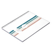 パステルカラーのミニマルデザイン ノートブック (左側)