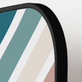 パステルカラーのミニマルデザイン ピックルボールラケット (左詳細)