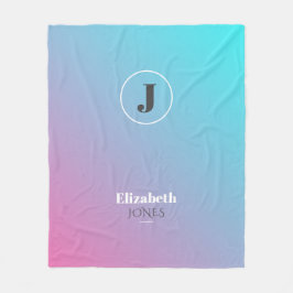 パステルカラーのミニマルデザイン フリースブランケット