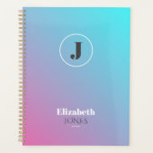 パステルカラーのミニマルデザイン プランナー手帳 (正面)