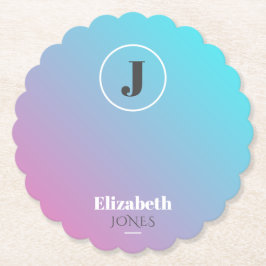 パステルカラーのミニマルデザイン ペーパーコースター