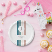 パステルカラーのミニマルデザイン ペーパープレート (パーティー)