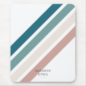 パステルカラーのミニマルデザイン マウスパッド (正面)