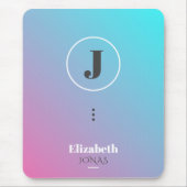 パステルカラーのミニマルデザイン マウスパッド (正面)