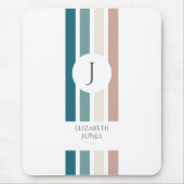 パステルカラーのミニマルデザイン マウスパッド (正面)