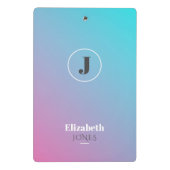 パステルカラーのミニマルデザイン ミニクリップボード (裏面)