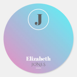 パステルカラーのミニマルデザイン ラウンドシール