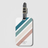 パステルカラーのミニマルデザイン ラゲッジタグ (正面縦)
