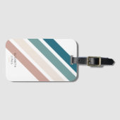 パステルカラーのミニマルデザイン ラゲッジタグ (正面横)