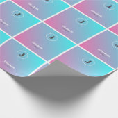 パステルカラーのミニマルデザイン ラッピングペーパー (角)