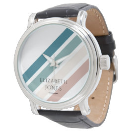 パステルカラーのミニマルデザイン 腕時計