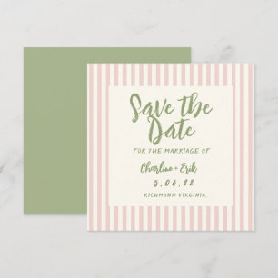 パステルカラーのレトロな結婚式のSave The Date セーブザデート