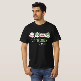 パステルカラーの可愛いクリスマス猫 Tシャツ