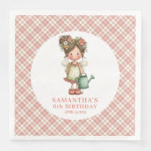 パステルカラーの妖精が可愛い2歳の誕生日パーティー用ナプキン (正面)
