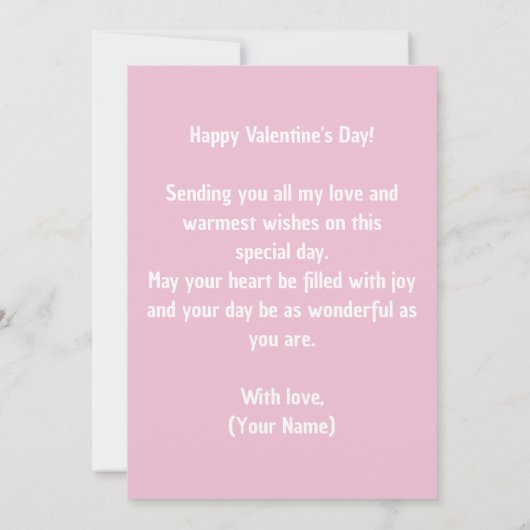 パステルカラーの幻想的な水彩ハート バレンタインデー カード (裏面)