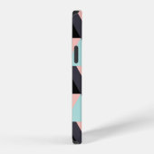 パステルカラーの幾何学模様 iPhoneケース (右側面)