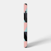 パステルカラーの幾何学模様 iPhoneケース (左側面)