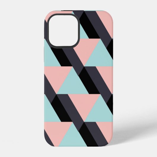 パステルカラーの幾何学模様 iPhoneケース (裏面)