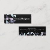 パステルカラーの幾何学的パターン スキニー名刺 (正面/裏面)