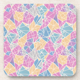 パステルカラーの幾何形状と線 コースター