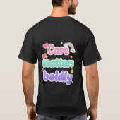 パステルカラーの愛を伝えるデザイン Tシャツ (裏面)