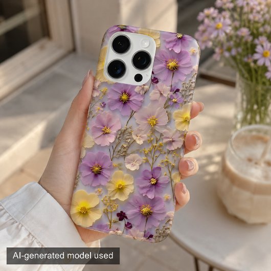 パステルカラーの押し花コテージコア柄  Case-Mate iPhoneケース