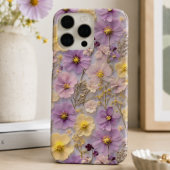 パステルカラーの押し花コテージコア柄  Case-Mate iPhoneケース