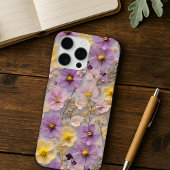 パステルカラーの押し花コテージコア柄  Case-Mate iPhoneケース
