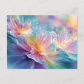 パステルカラーの抽象的な宇宙花火 ポストカード (正面)