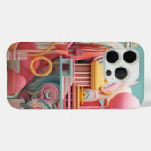 パステルカラーの抽象的な幻想的な形 Case-Mate iPhoneケース (裏面 (横))