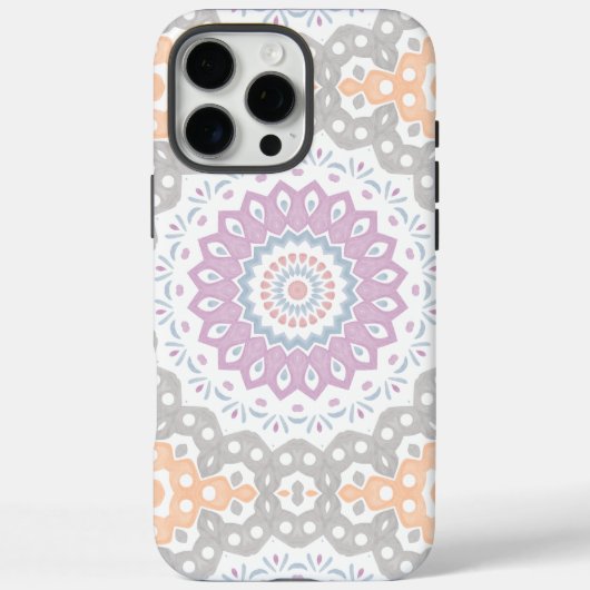 パステルカラーの春の曼荼羅模様 Case-Mate iPhoneケース (裏面)