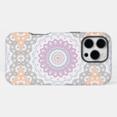 パステルカラーの春の曼荼羅模様 iPhoneケース (裏面横)