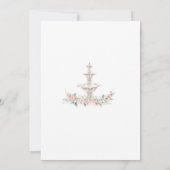 パステルカラーの春の花の結婚式 Save The Date 招待状 (裏面)