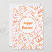 パステルカラーの水彩の枝 オレンジとピンク シーズンカード (正面)