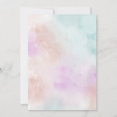 パステルカラーの水彩イースターエッグハント 招待状 (裏面)