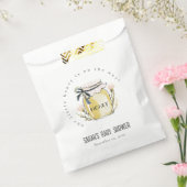 パステルカラーの水彩ハチミツ瓶の赤ちゃん歓迎会 フェイバーバッグ (封をした状態)