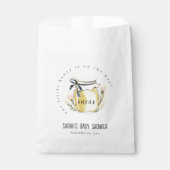 パステルカラーの水彩ハチミツ瓶の赤ちゃん歓迎会 フェイバーバッグ (正面)