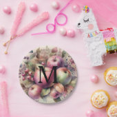 パステルカラーの水彩画の秋のリンゴ ペーパープレート (パーティー)