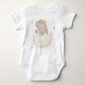 パステルカラーの水彩画風の赤ちゃん歓迎会 ベビーボディスーツ (裏面)