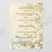 パステルカラーの洗練された結婚式 プログラム (裏面)