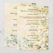パステルカラーの洗練された結婚式 プログラム (正面/裏面)