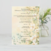 パステルカラーの洗練された結婚式 プログラム (スタンド正面)