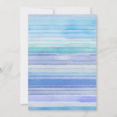 パステルカラーの海の下の人魚の赤ちゃんの女の子のシャワーの招待状🧜‍♀️💐　このパステル水彩の人 招待状 (裏面)