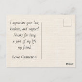 パステルカラーの熱帯の鳥 ポストカード (裏面)