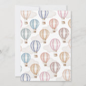 パステルカラーの熱気球　性別発表 招待状 (裏面)