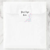 パステルカラーの甘いステッカーをシンプルに振りかける スクエアシール (バッグ)