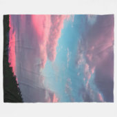 パステルカラーの空 フリースブランケット (正面(横))