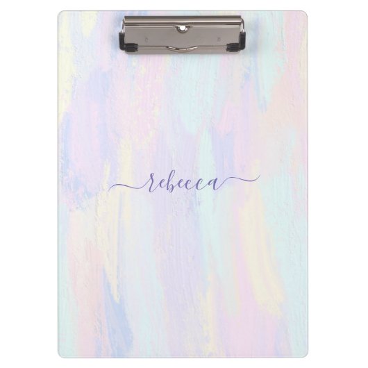 パステルカラーの筆跡 クリップボード (正面)
